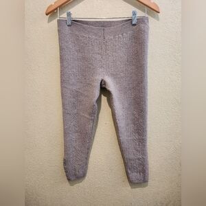 Anthropologie Sleeping on Snow Pointelle Wool Sweater Leggings